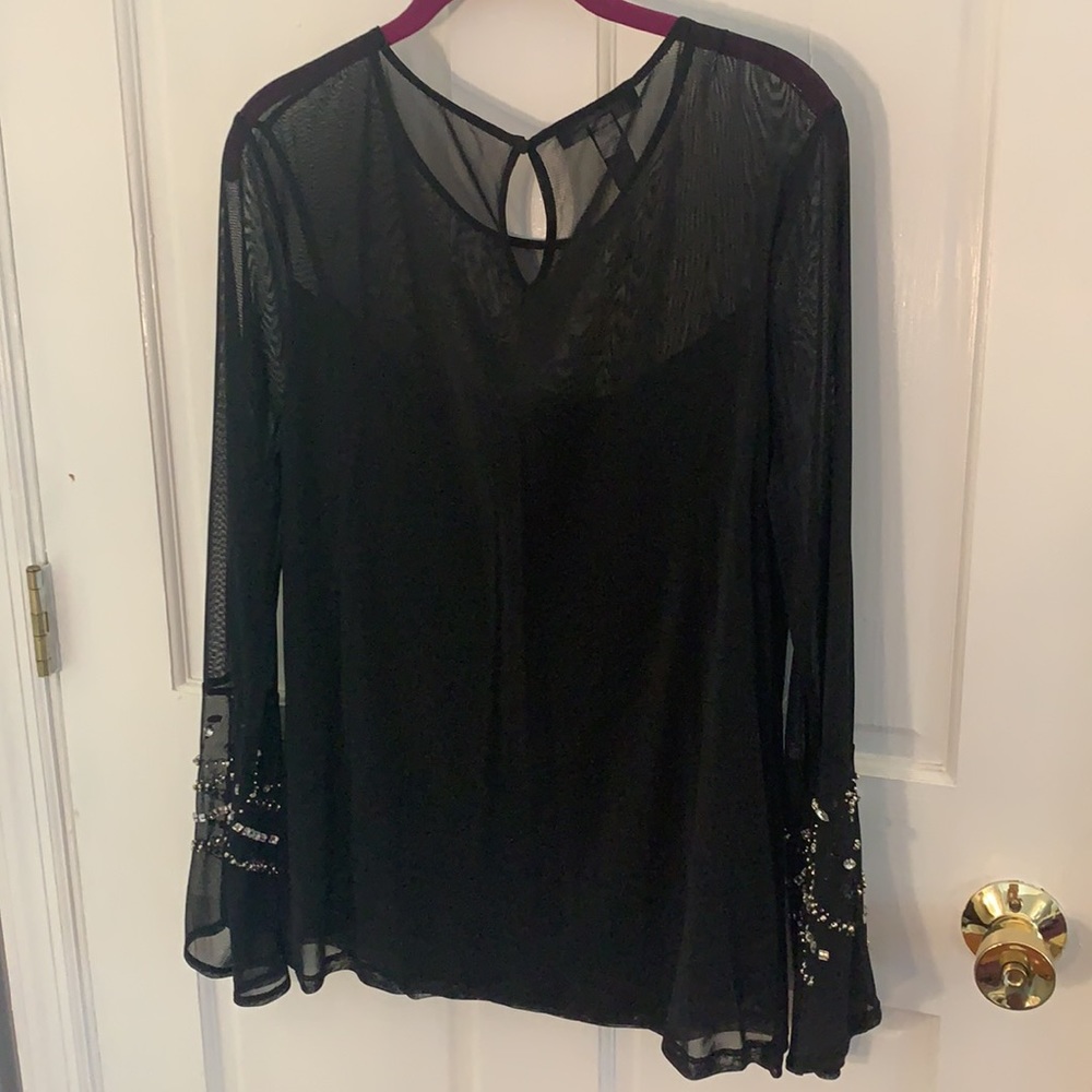 Black sheer top - Picture 3 of 4